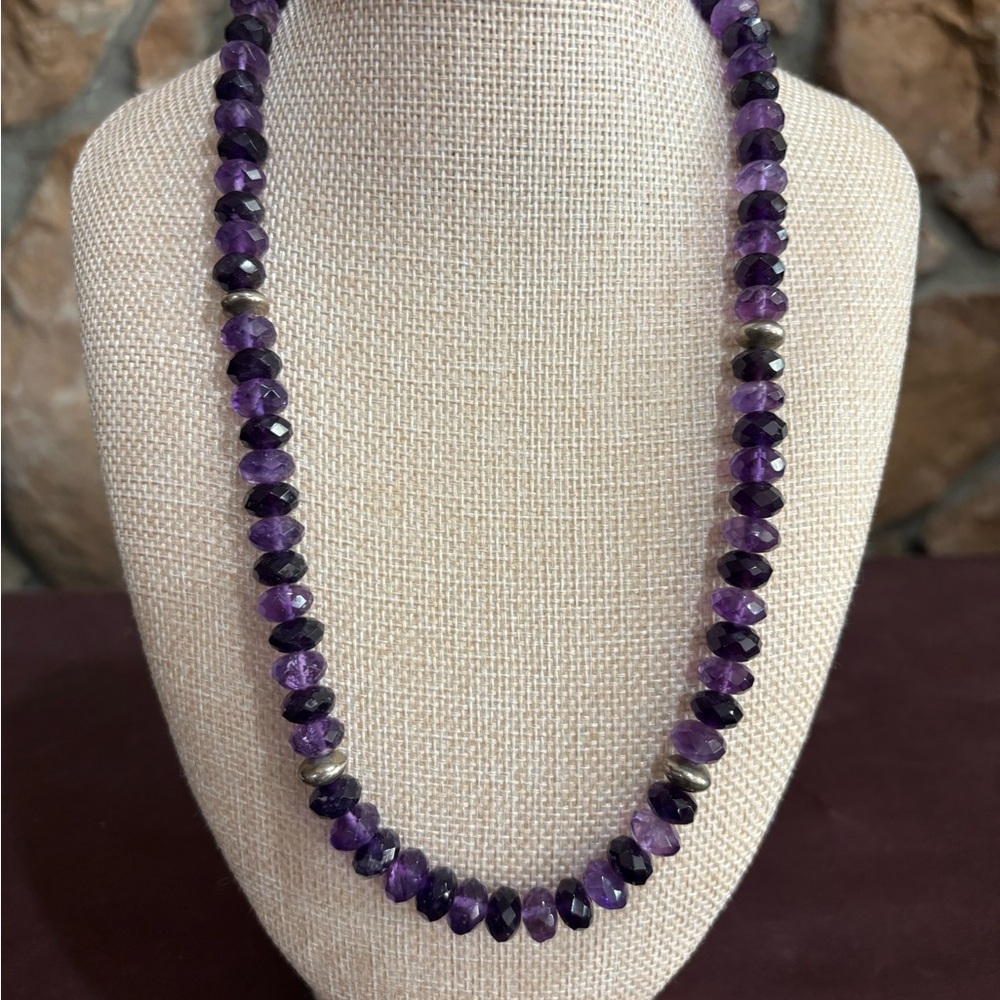 DTR Jay King amethyst and sterling necklace
